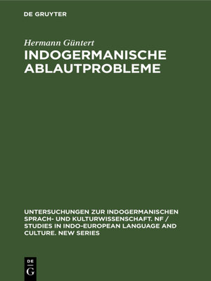 cover image of Indogermanische Ablautprobleme
